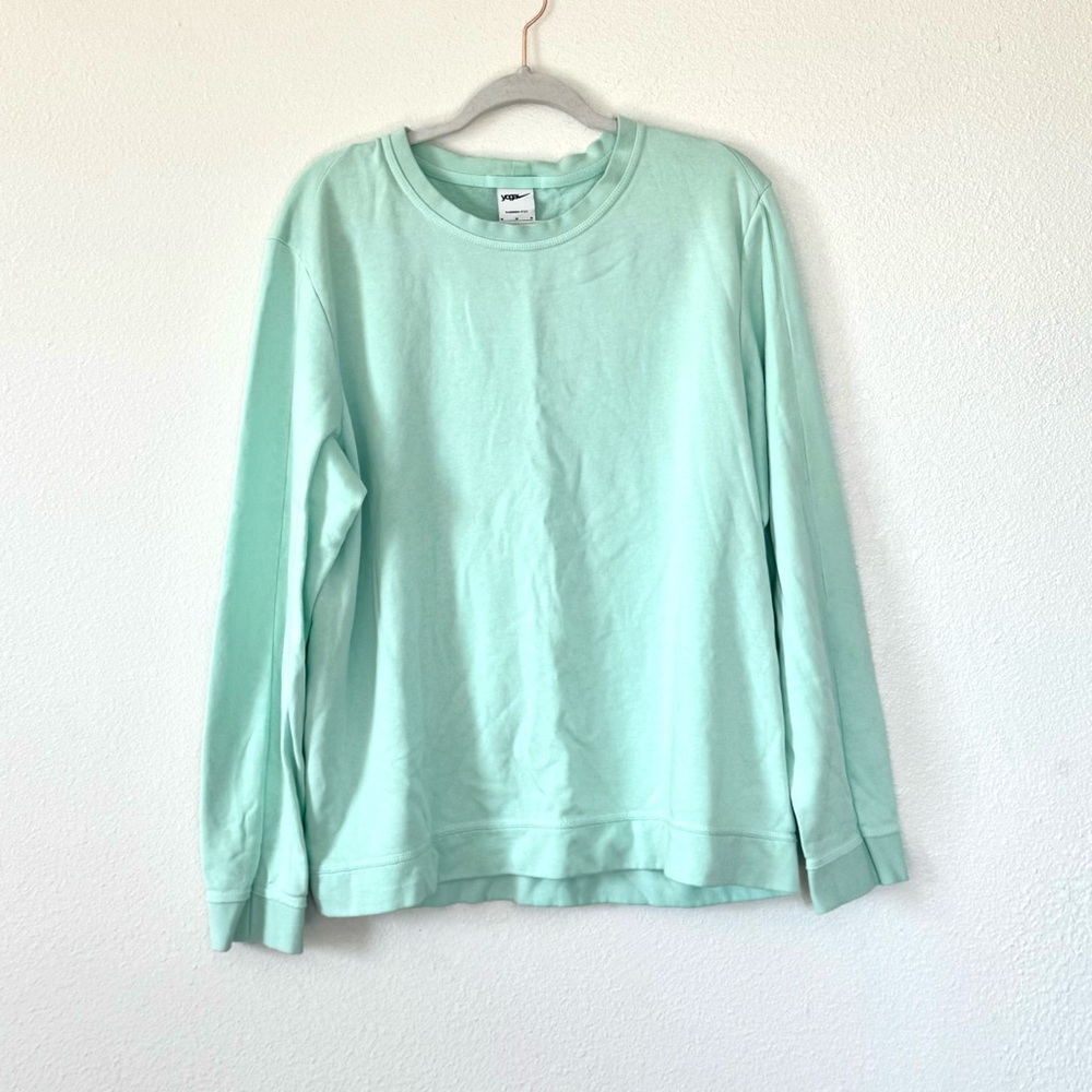 Nike Yoga Therma-FIT Sweatshirt Mint Green Fleece Pullover Top Tunic Oversized M